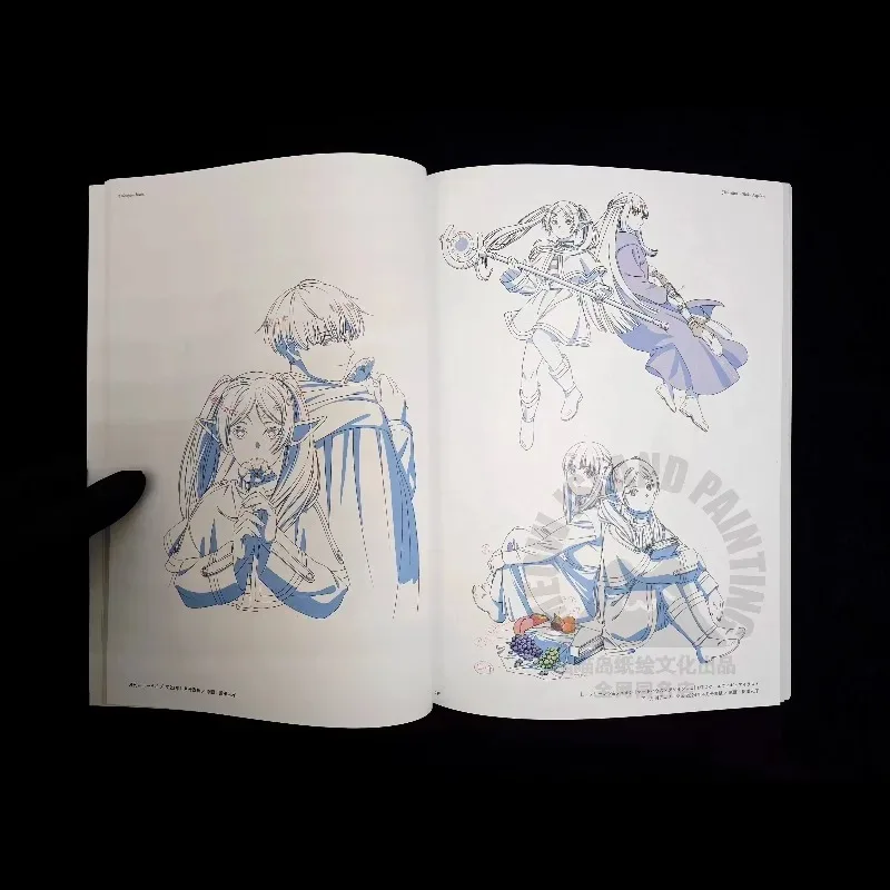 Frieren: Za granicą podróży - Art Book, ilustracje, kolekcja grafiki anime, storyboard, rysunki liniowe, szkic, animacja, komiks