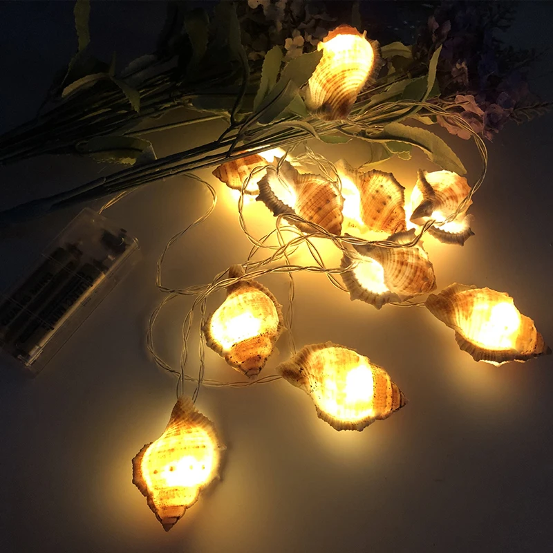 Night Market Stall Led Light String Ocean Conch Light Room Christmas Decoration Outdoor Light String Photo Wall Light