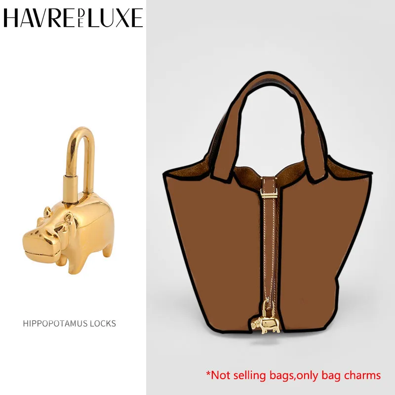 

Lock pendant For Hermes Birkin Kelly Bag Animal Full Steel Metal High-grade Bag Charm Pegasus Hippo Bag Accessories