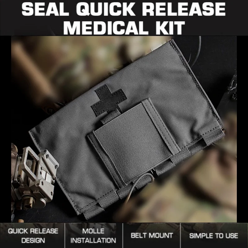 

Tactical Quick Release IFAK Pouch | Quick Detach First Aid Kit | For Wilderness Adventure Accessories