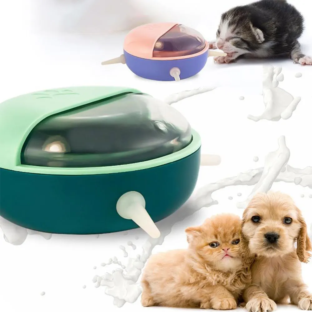 

Young Pet Feeder Milk Bowl Pet Nursing Bottle Kitten Puppy Milk Feeder Pet Bionic Breastfeeding Device With Silicone Nipples