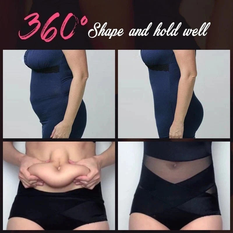 Non-marking Slimming Body Shaping Pants Cross Compression Abs Women High Waist Panties Knickers Tummy Control Corset Girdle