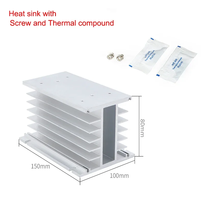 Reliable CG Radiator for Three Phase Solid State Relay with 100A Aluminum Heat Sink and 12VDC Fan