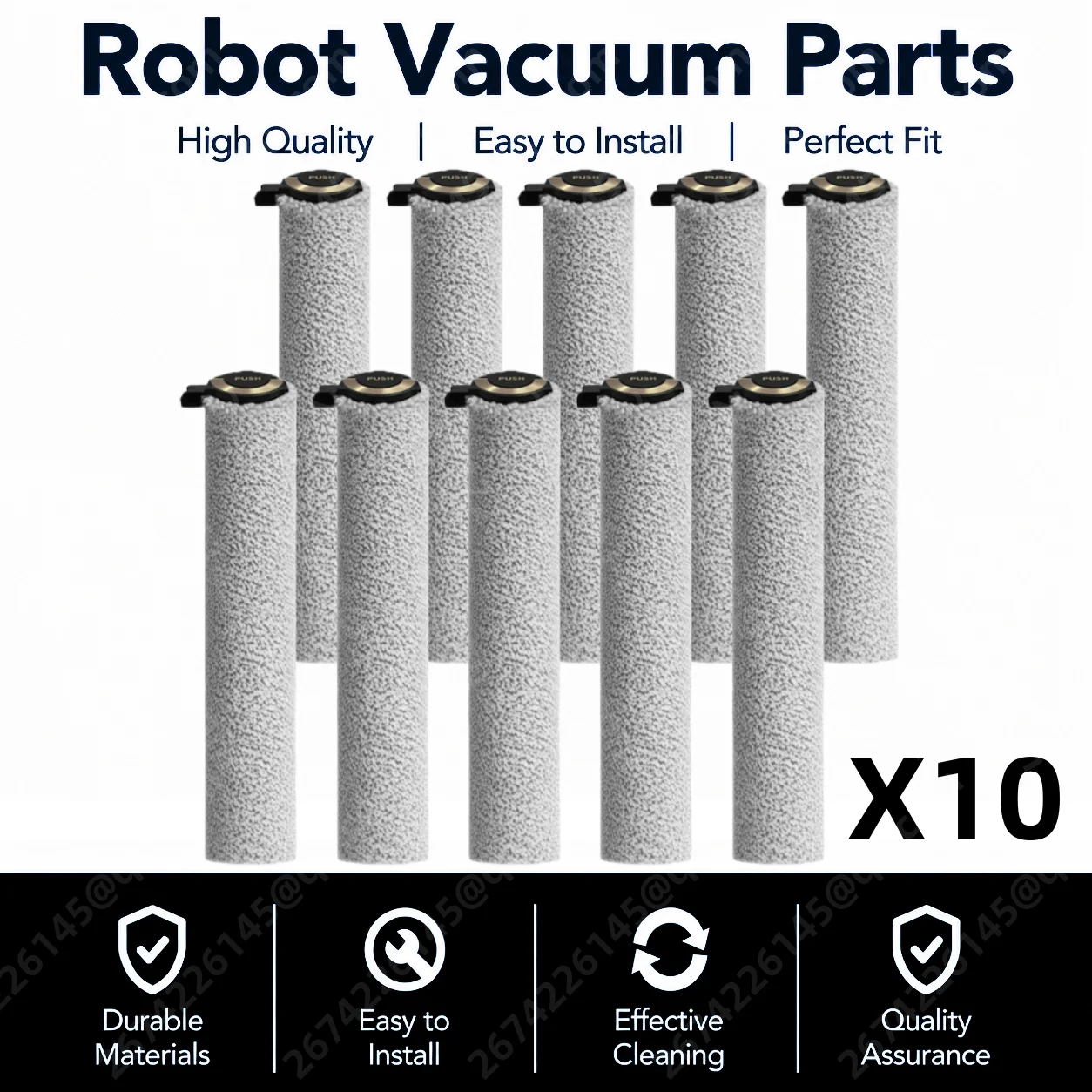 Roller Mop For Dreame Aqua10 Ultra Roller/Aqua10 Ultra Track/Aqua 10 Pro Track/X50 Pro Robot Vacuum Cleaner Roller Brush Cloth