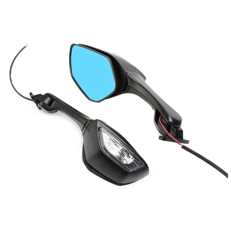 

For Honda CBR400R CBR500R CBR650R Folding Rear View Mirror with Light Motorcycle Accessory Enhanced Visibility