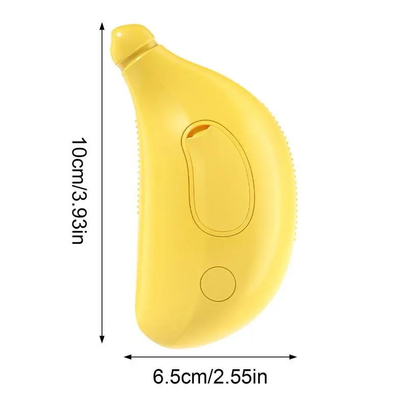 Pet Grooming Brush Banana Shape Electric Pet Spray Comb Cute Lightweight Steamy Cat Brush With Steam Cat Steamy Brush Cleanser