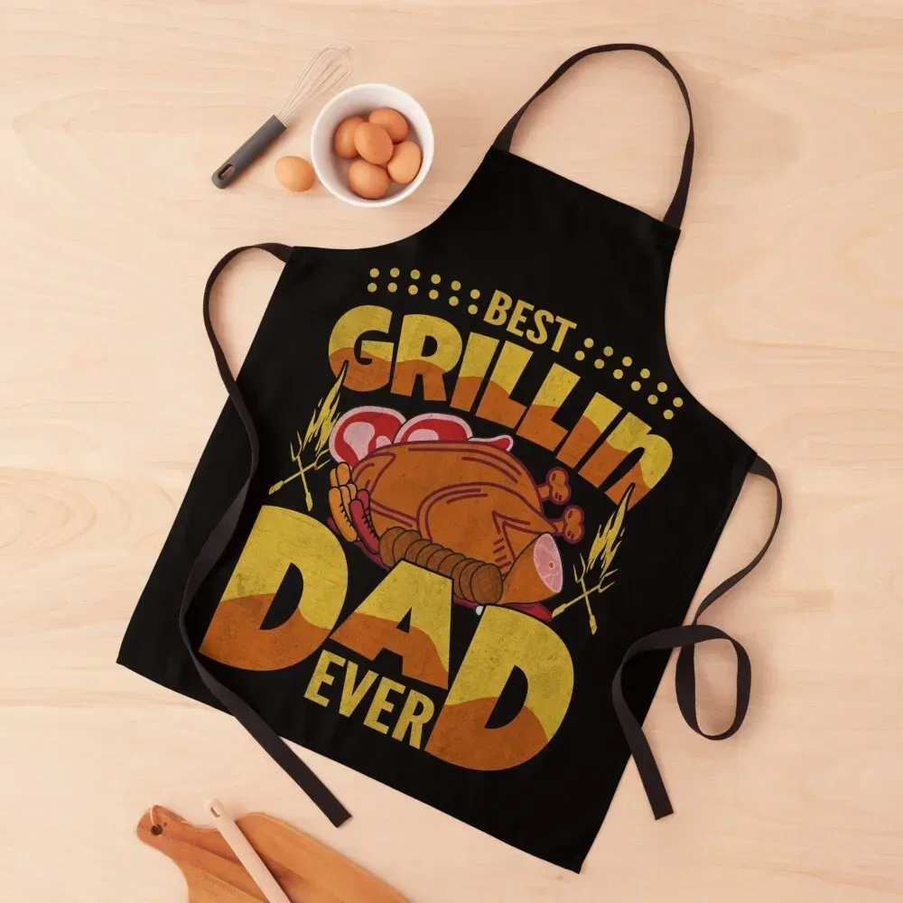 

Best Grillin Dad Ever Apron christmas decoration Men kitchen Waterproof Woman Kitchen Apron