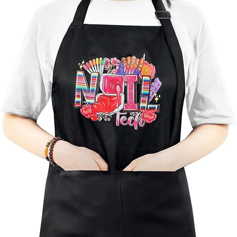 

Nail Art Supplies for Nail Salons Cosmetology Smock Nail Tech Apron With Pockets Waterproof Adjustable Manicurist Apron