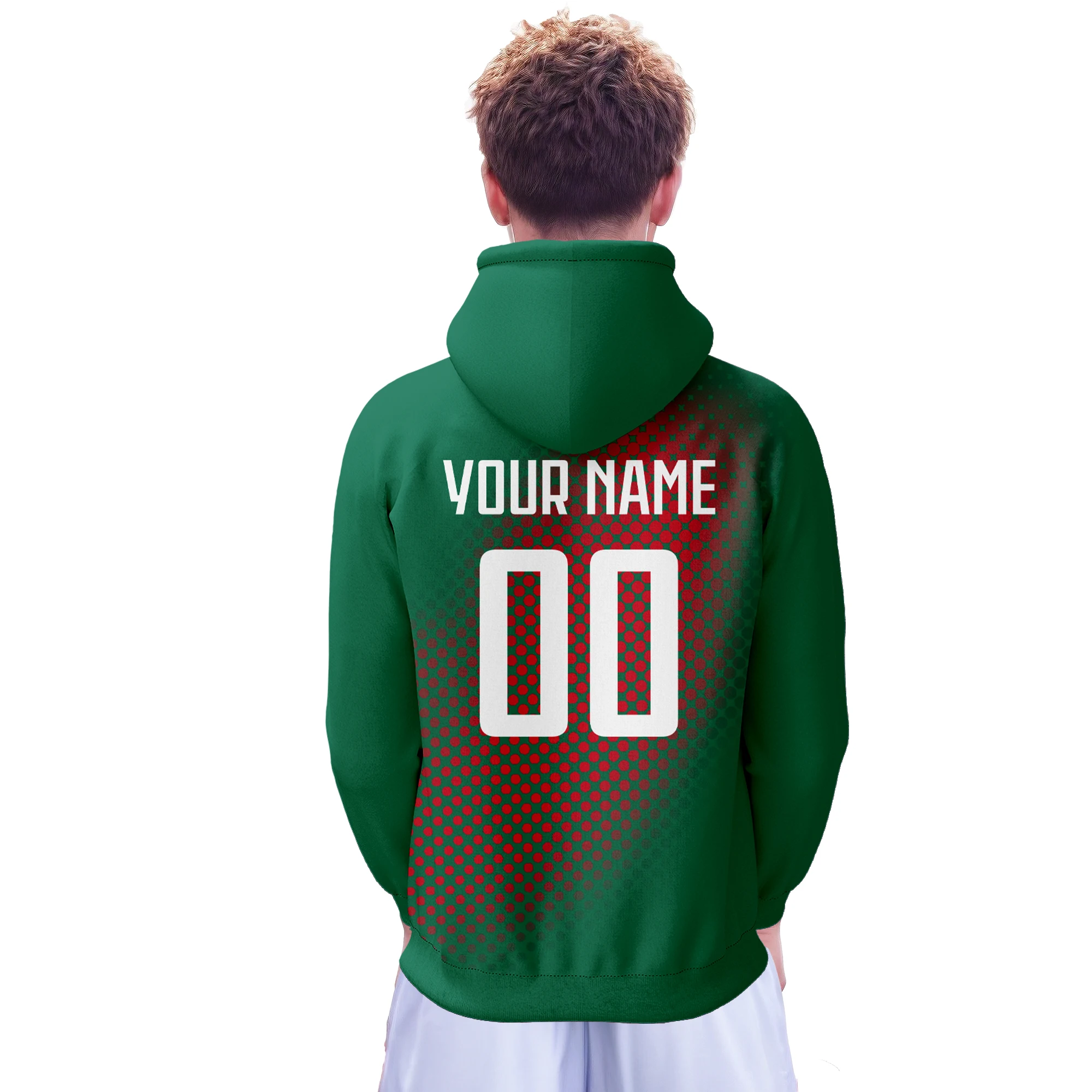 Custom Mexico Hoodie Personalized Pullover Printed Name Number Sweatshirt for Men Spring Autumn Sports Fan Gift
