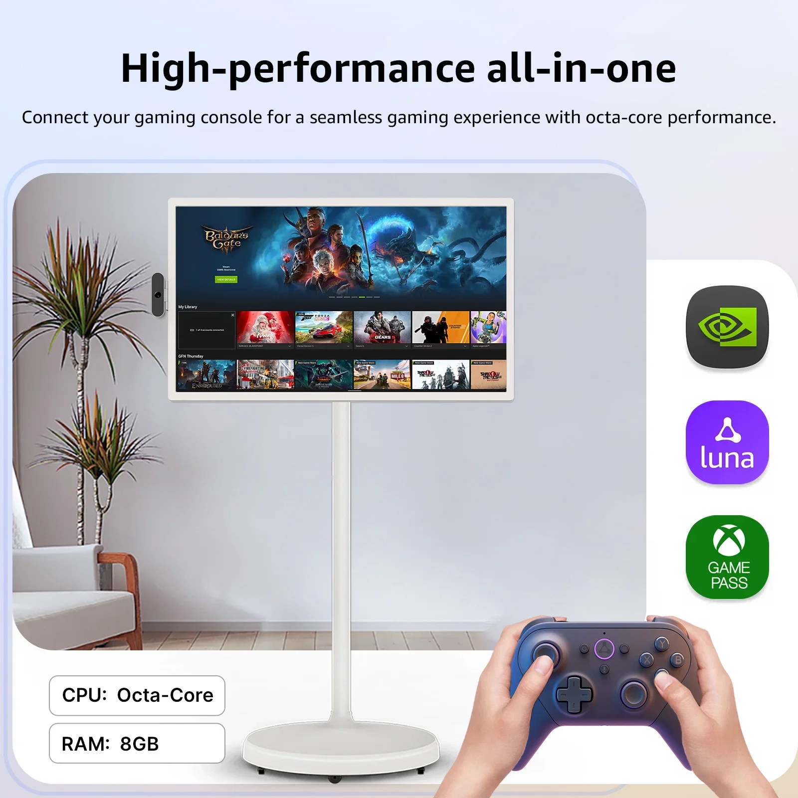 24 Inch Mobile Android 12 Touch Incell Screen Wireless Displays Full HD 1920*1080 LCD M onitors
