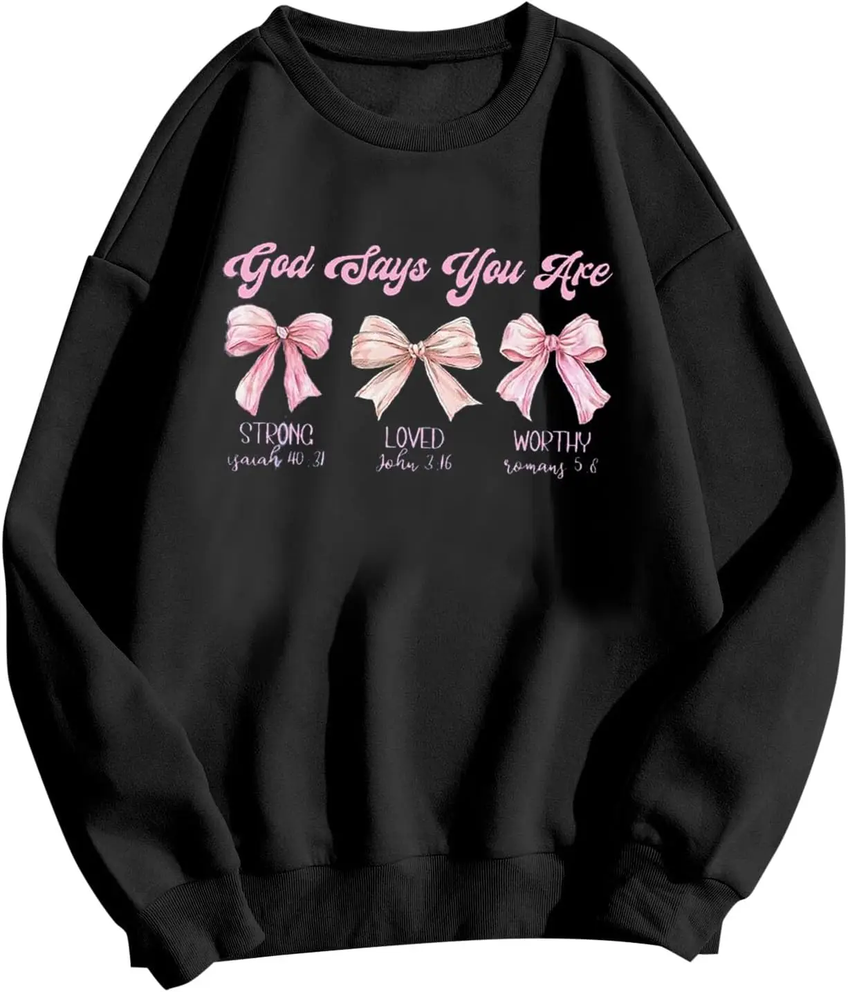 You Are Inspiration Sweatshirt for Women Christian T Shirt Cute Bow Tie Graphic Long Sleeve Tops Fall Fleece Pullover