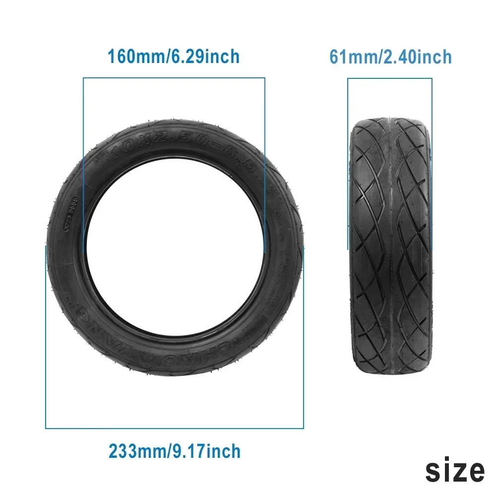 10X2.5-6.5 فراغ 10 بوصة الإطارات ل ناينبوت ماكس G30 سكوتر كهربائي الإطارات متوازن سيارة ملحق طوي المحمولة لايحتاج الإطارات