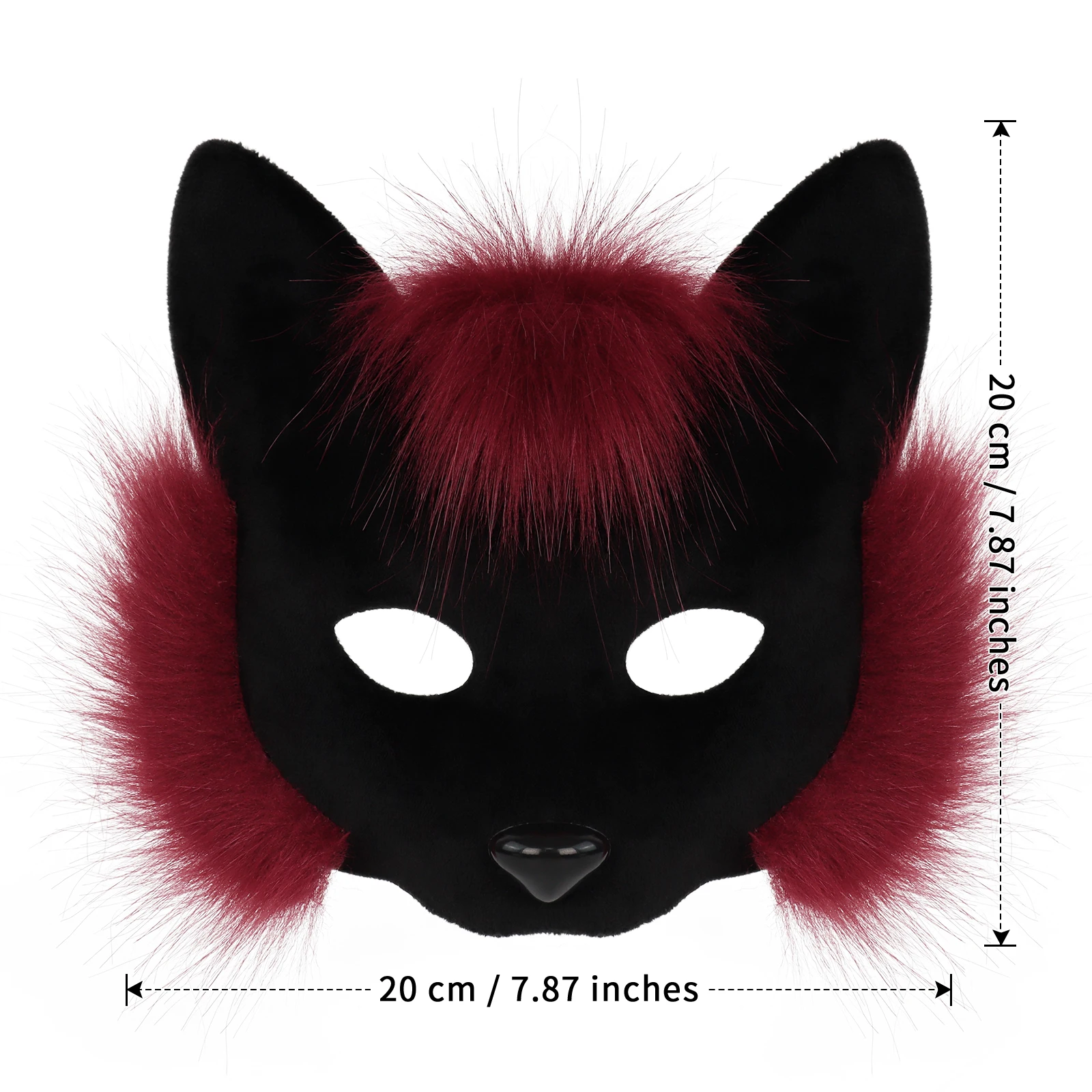 อินเทรนด์สัตว์หน้ากากครึ่งหน้า Fox Cat หน้ากากเครื่องแต่งกาย Props สําหรับปาร์ตี้ฮาโลวีนคอสเพลย์