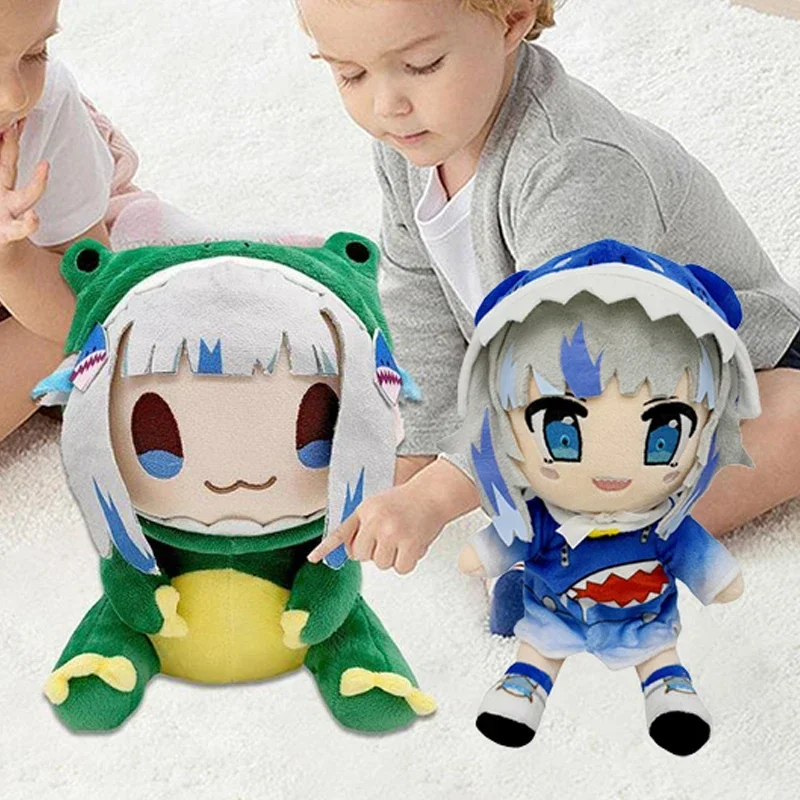 Hololive دينو جورا ألعاب من نسيج مخملي Gawr القرش محشوة دمى الطفل الحيوانات الظاهري YouTuber Plushies الشكل وسادة طفل هدايا عيد الميلاد