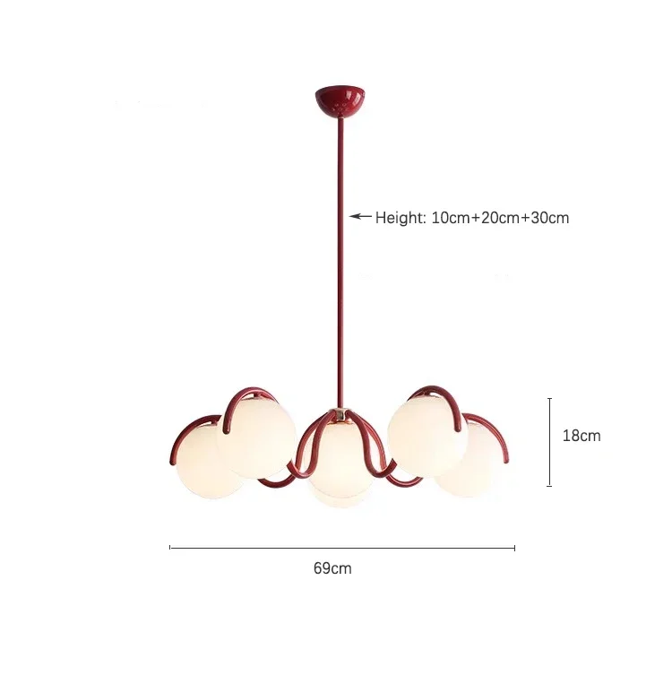 Moderne creatieve LED-plafondkroonluchter Lampontwerp Ronde glazen ophanging Hanglamp Home Decor Artikelen voor woonkamer Slaapkamer - afbeelding 1