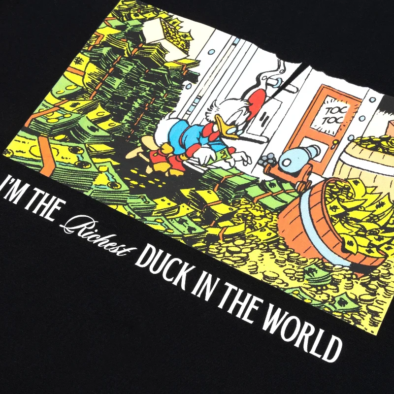 ديزني دونالد داك معدل تبادل المغامرة قصيرة الأكمام متعة مطبوعة الرجال والنساء الصيف القطن قصير الأكمام تي شيرت