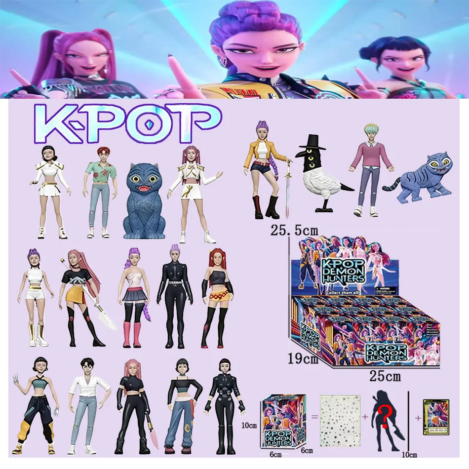 Caja ciega aleatoria de Anime KPop Demon Hunters Girl Group RUMI MIRA ZOEY, figura de acción, modelos de Pvc, adornos de juguete, regalos