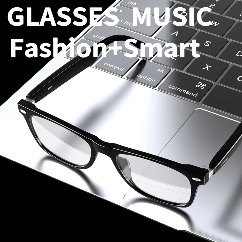 Lunettes intelligentes sans fil Bluetooth, anti-lumière bleue, lunettes de soleil, microphone intégré, haut-parleurs, assistant tactile et vocal, compatible Gl