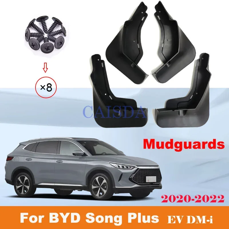 

2020-2022 Front and rear wheel mudguard fender mudflaps mud flaps guards For BYD SONG PLUS DM-i EV