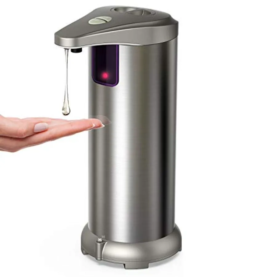 

Infrared Automatic Soap Dispenser Soap Sensor Dispenser, Stainless Steel Touchless Soap Dispenser with Waterproof Base for Bath