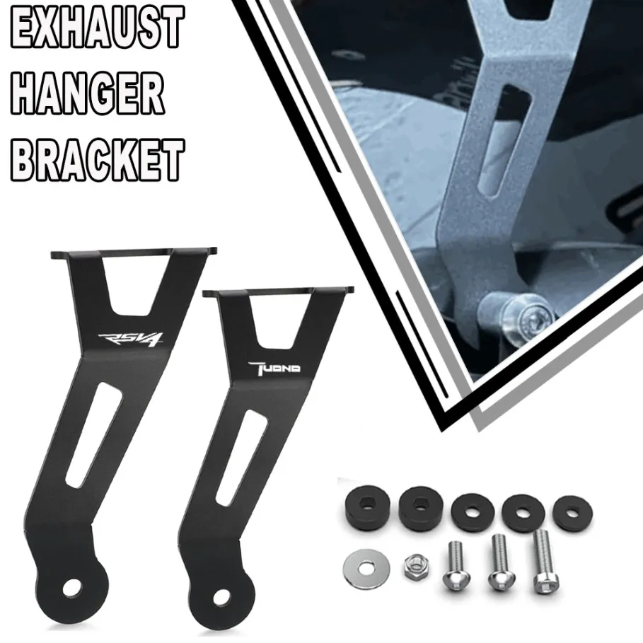

2024 2025 For Aprilia RSV4 Tuono V4 2021 2022 2023 Motorcycle Exhaust Hanger Bracket Black Accessories Muffler Support Factory