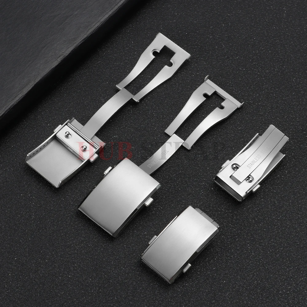 16mm 18mm 20mm 22mm Watch Clasp Folding Buckle Solid Stainless Steel Men Women Watch Buckle for Silicone Watch Strap Accessories view 4