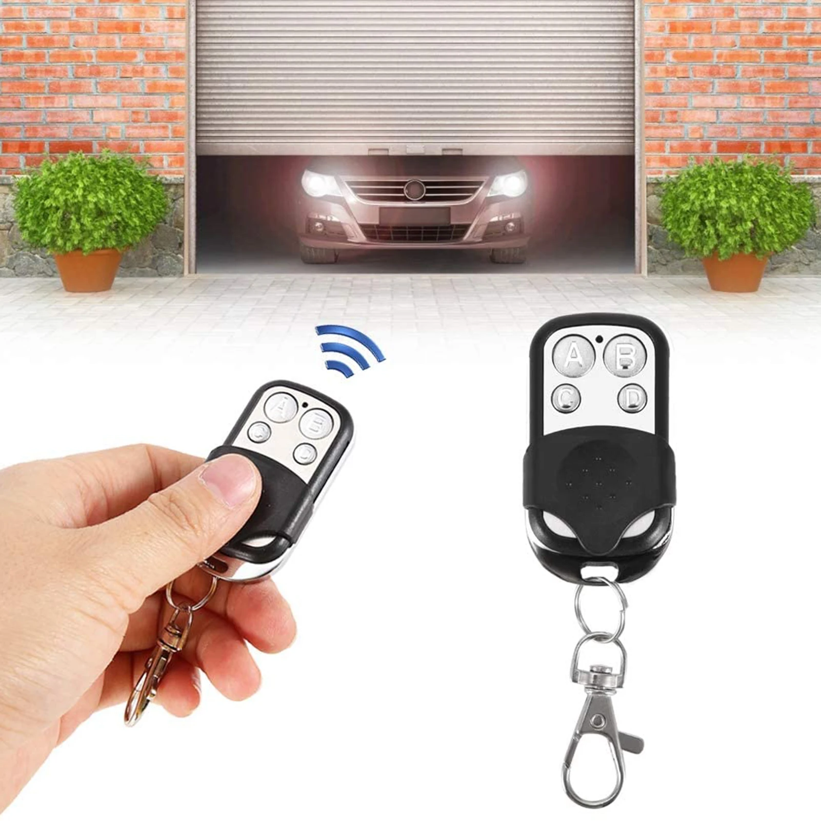 10Pcs Electric Cloning Universal Gate Garage Door Opener Remote Control Key Fobs Entry System 433MHz Replacement Key Fob