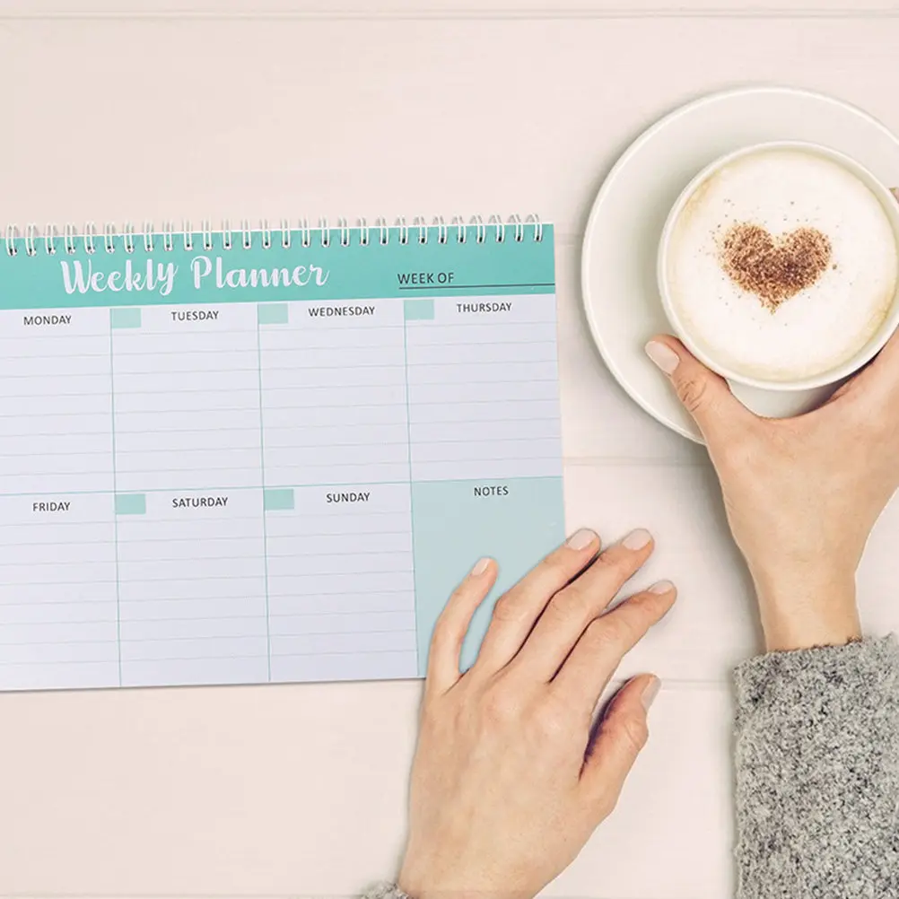 2Pcs Date Plan Notepad Daily Work Study Planner Appointment to Do List Notebook for Academic Management and Scheduling