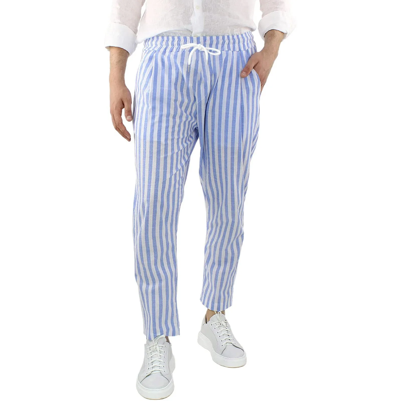 

Man pants Stripe homewear Sportswear baggy Workwear gym luxury Joggers straight Trousers y2k Big-size summer pantalones