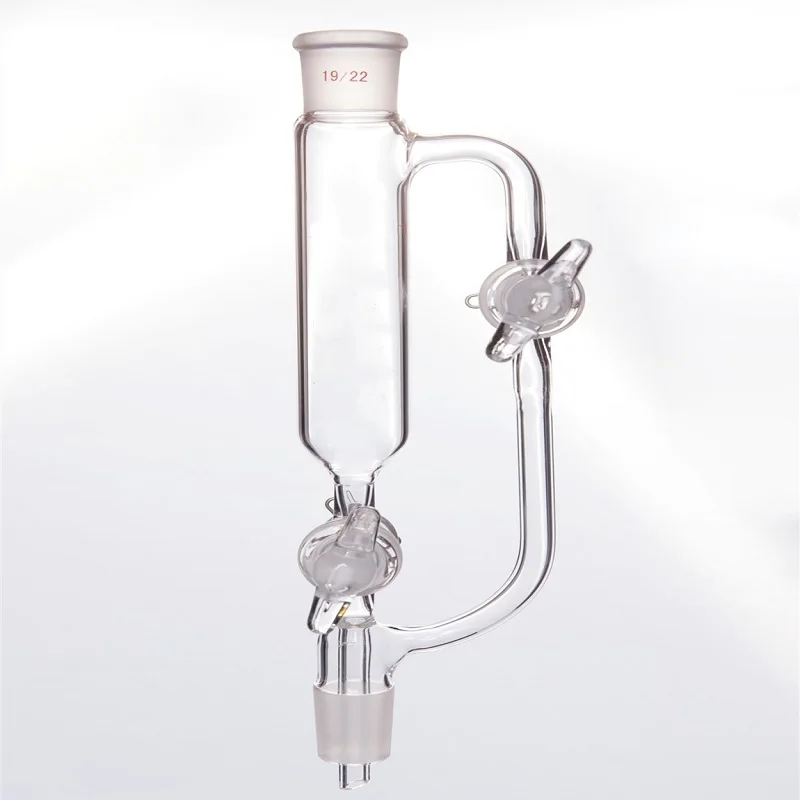 SYNTHWARE Constant pressure drip funnel, No tick marks, Double glass valve, Addition funnel, Borosilicate glass, F67