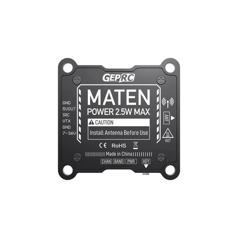 GEPRC MATEN 5.8G 2.5W VTX 2500mW Transmitter Transmitting Module 7V-36V Built in Microphone for FPV Long Range Racing Drone