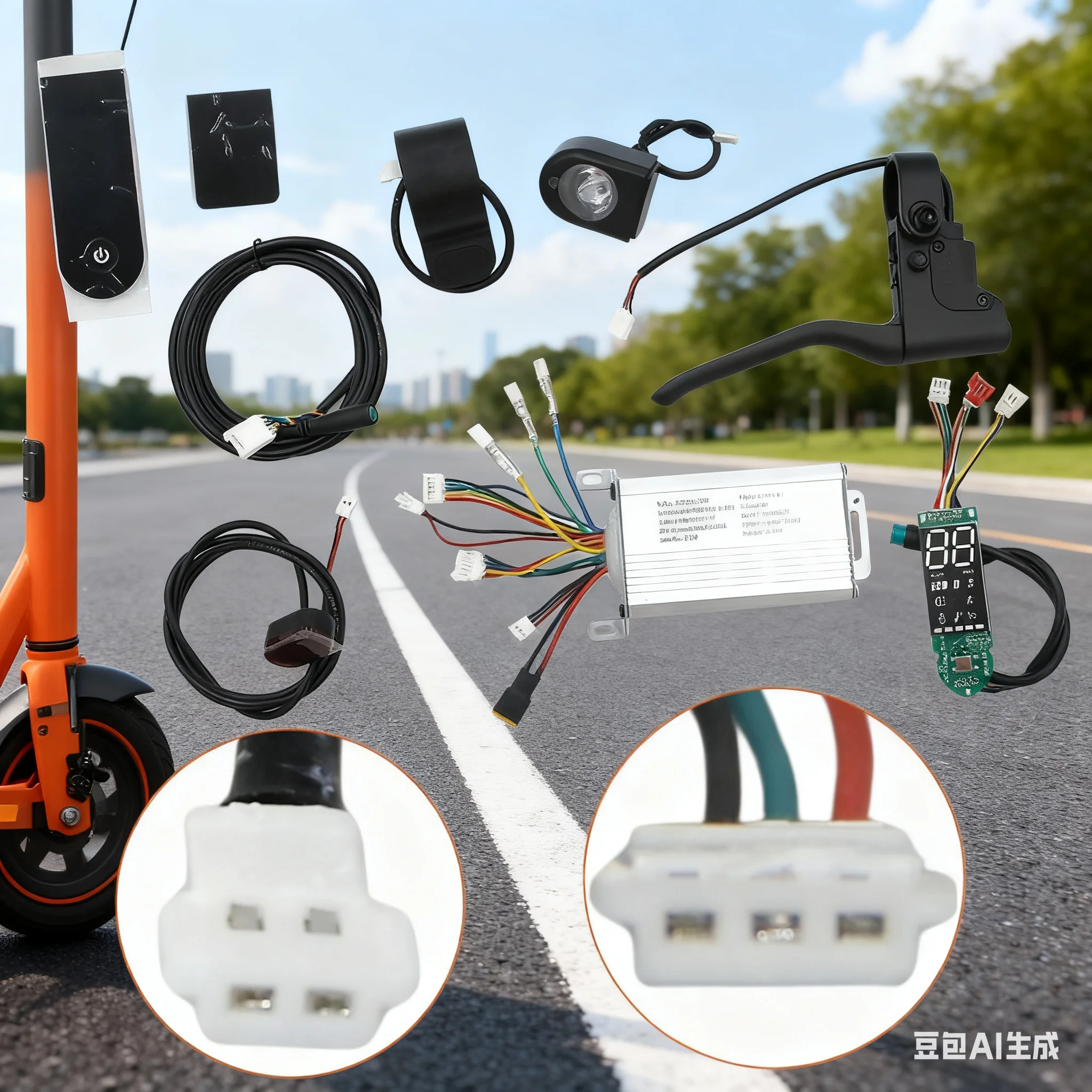 

350W 36V Electric Scooter Controller Dashboard Accelerator Replace Set For 8.5 Inch Electric Scooter For XIAOMI For M365 Scooter