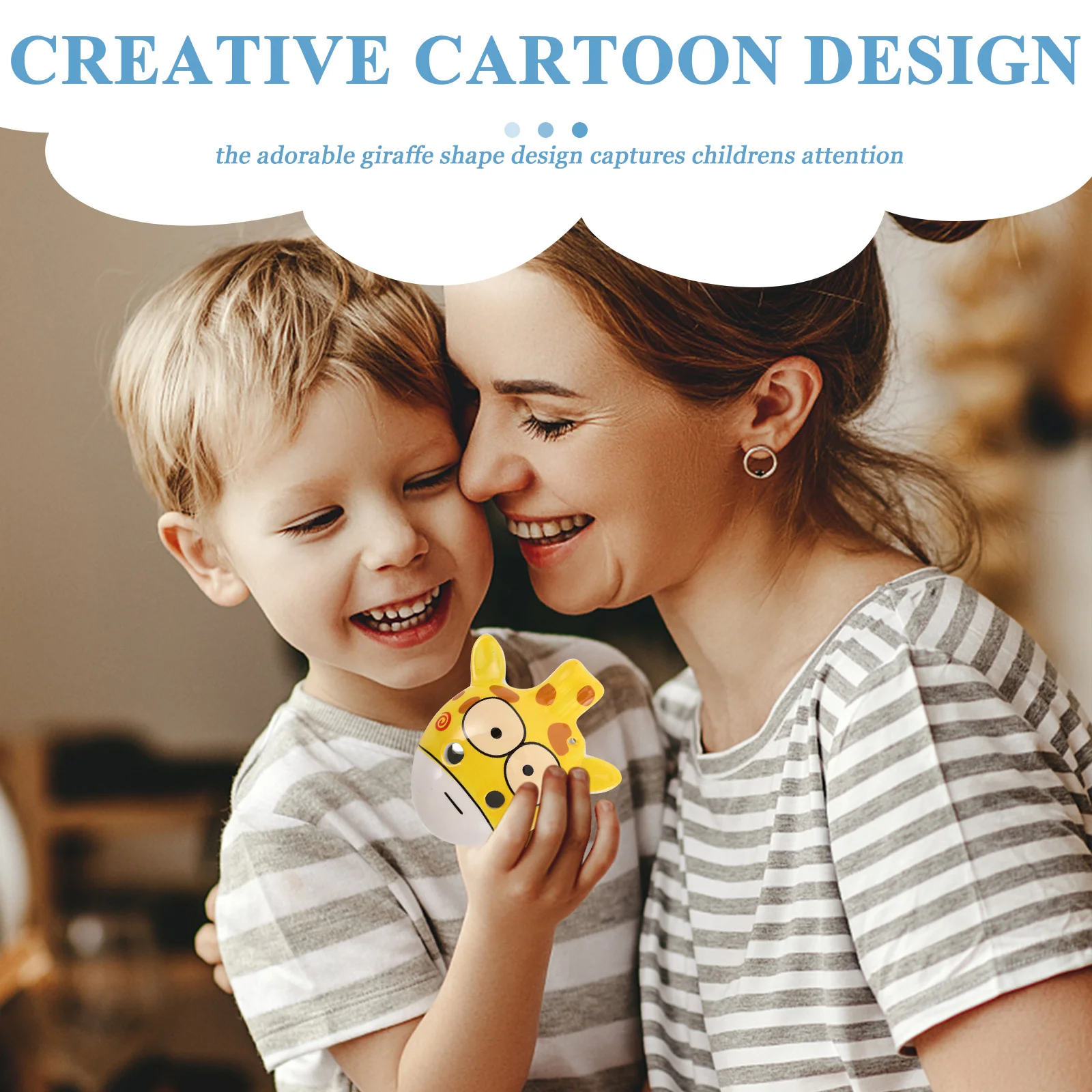 

Ceramic Ocarina 6 Hole Giraffe Shape Music Instrument for Early Education Creative Gift Present Creative Hand Keychain