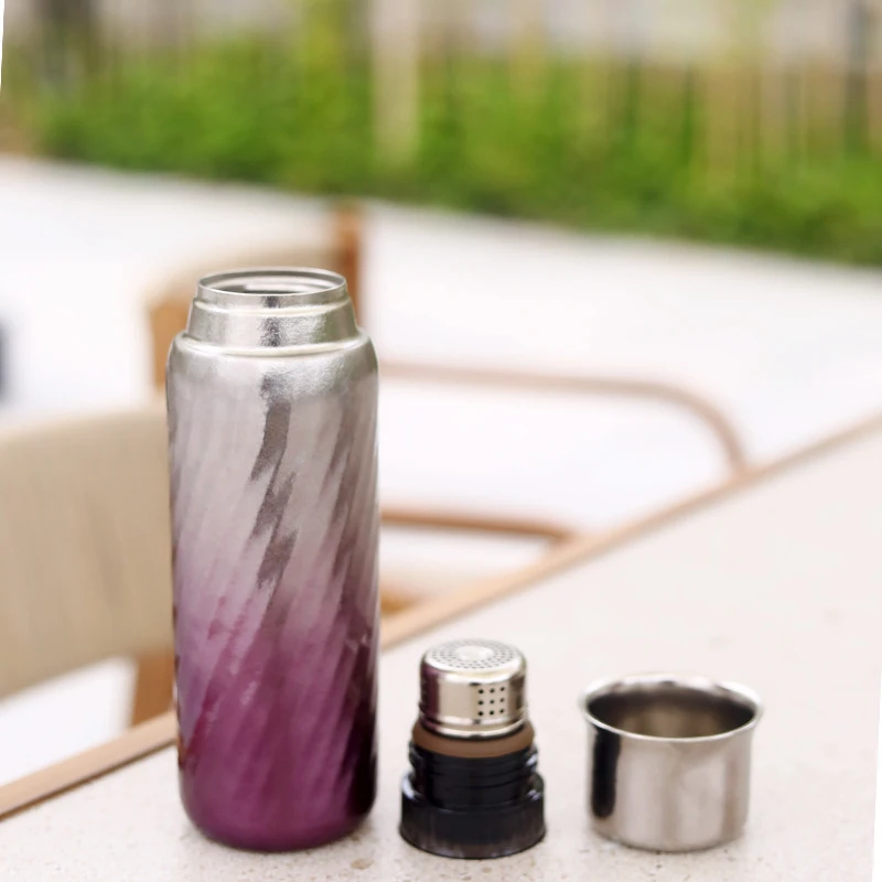 Inner Outer Pure Titanium Insulated Water Mug Magnetic Lid Stylish Sports Travel Cup For Men Women Gym Car Office Business Holid