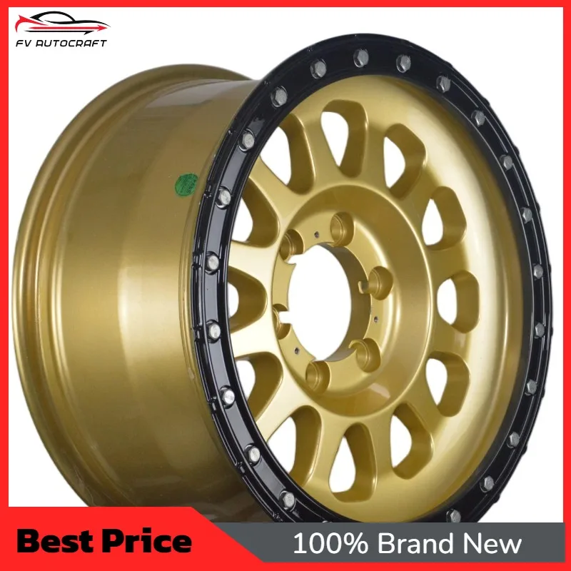 【2026】Customizable ODM Baja Retro Style 18 19 20 21 Inch 6x139.7 Matte Gold Black Silver Rivets Forged Wheels For Nissan Patrol