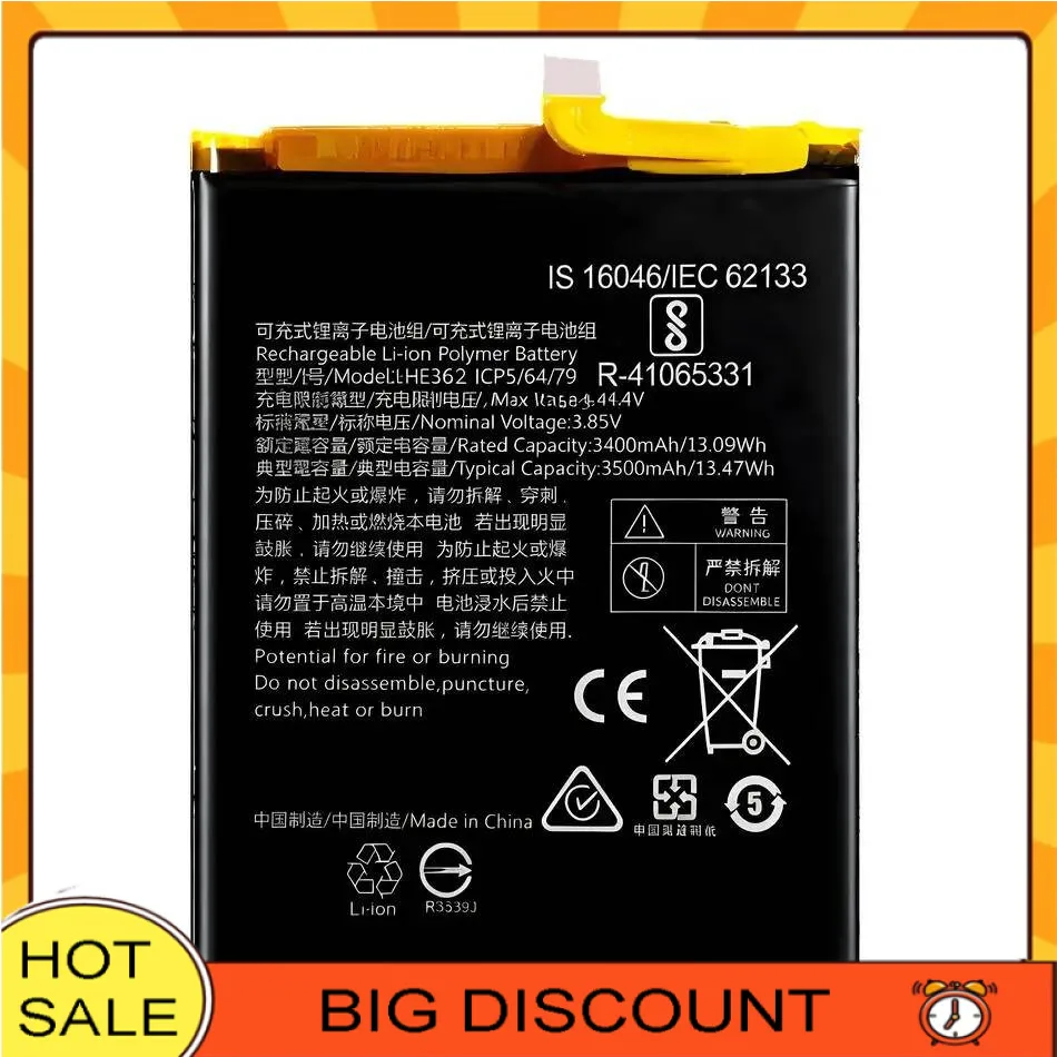 

For Nokia 8.1 2018 3.1 Plus 3400Mah HE362 Mobile Phone Battery High Capacity