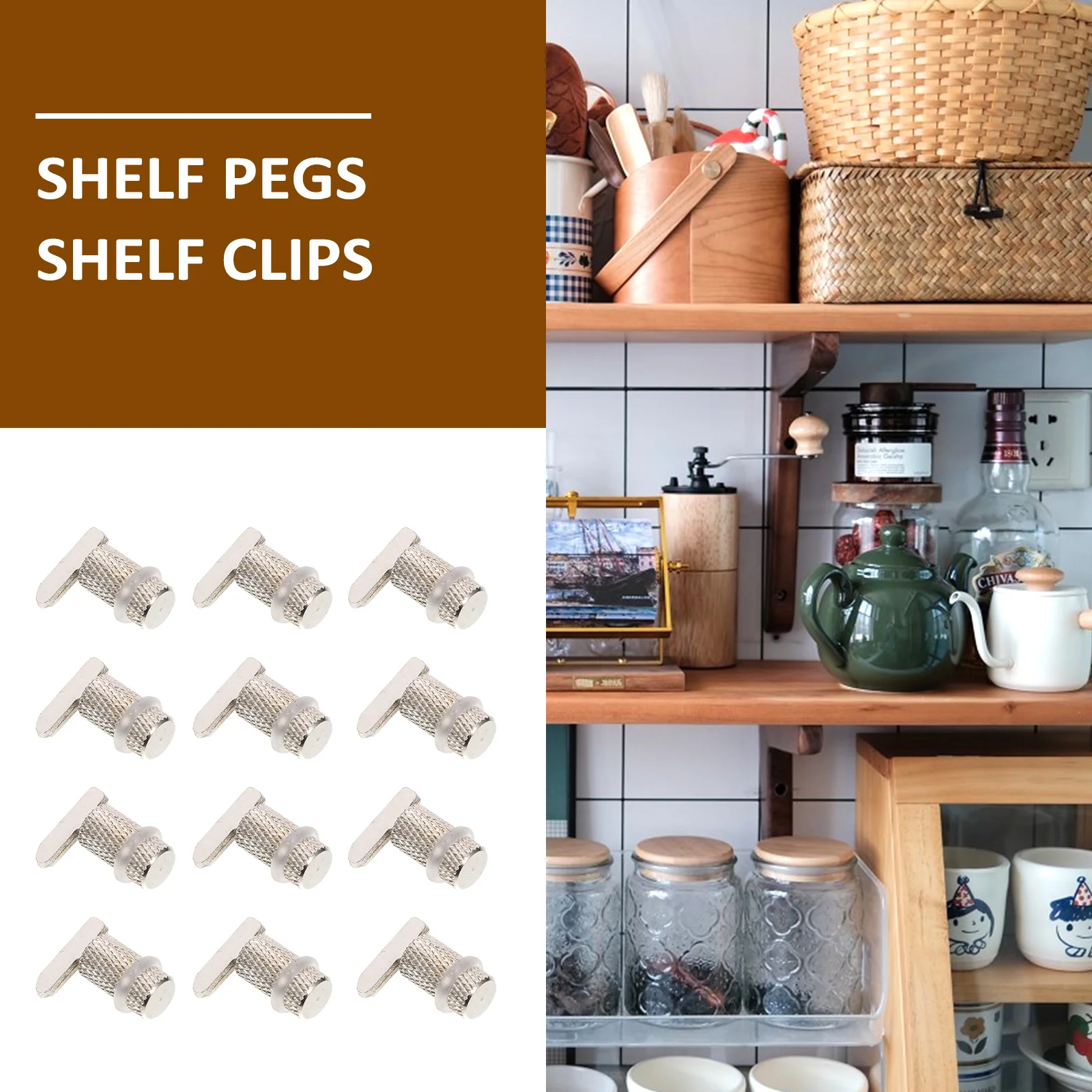 

20Pcs Copper Shelf Pins Oxidation Resistant for Various DIY Needs Comfortable Hand Feel Shelf Pegs Cabinet Supports