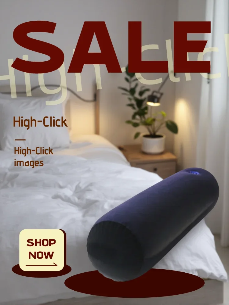 Inflatable Yoga Pillow Multifunctional Long Body Pillow Lumbar Leg Travel Positions Support Air Bed Sleeping Cushion