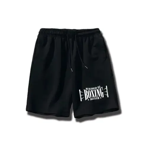 

Новые модные летние спортивные хлопковые шорты с принтом чемпиона по боксу, свободные шорты унисекс, подходящие для ежедневных поездок на работу, фитнеса