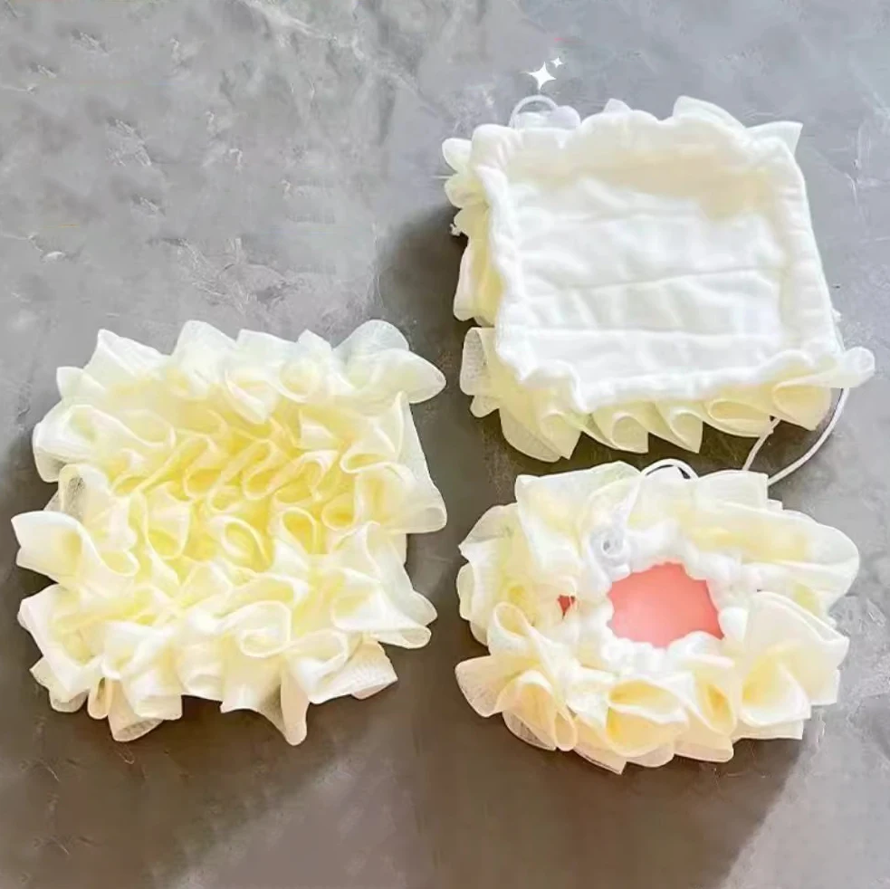 

1/2 Piece Of Soft Loofah Sponge Bath Ball -2-in-1 Soap Dispenser And Body Scrub, Exfoliating Shower Ball For Men And Women