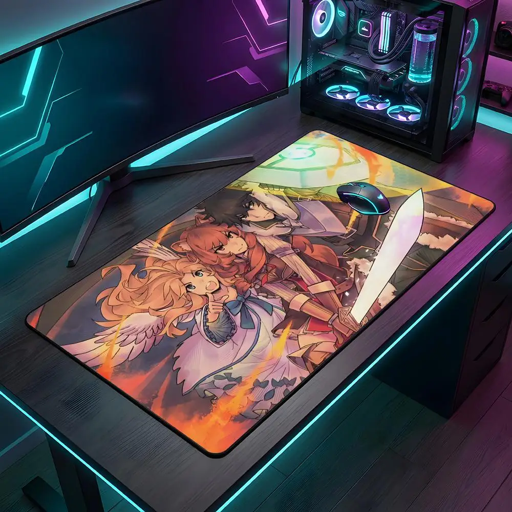 

Коврик для мыши R-Rising of the Shield Hero, большой игровой коврик с защитой от скольжения, утолщенный, для компьютерной клавиатуры и стола