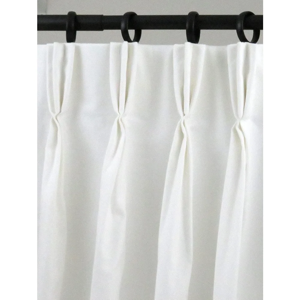 Blackout Thermal Insulated Curtains with Ring Hooks, Energy Saving Solid Polyester Window Treatment Panels