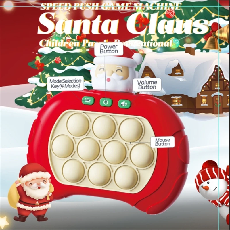 Christmas PopGame Toy Quick Press Puzzle Game Fine Motor Skill Toy Kids Fun Gift