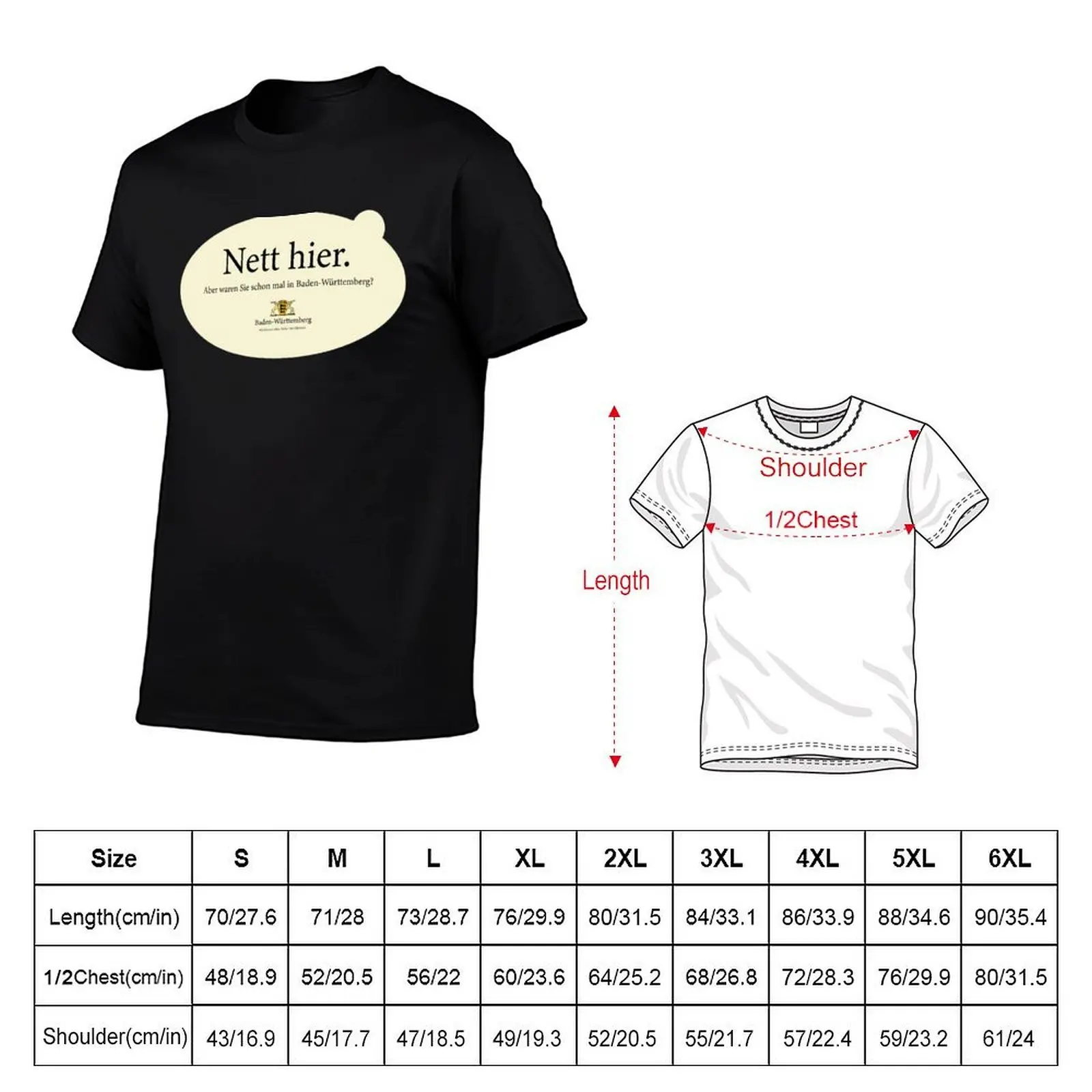 nett hier aber waren sie schon mal in baden württemberg T-Shirt Lightweight Sport Basic T-Shirt