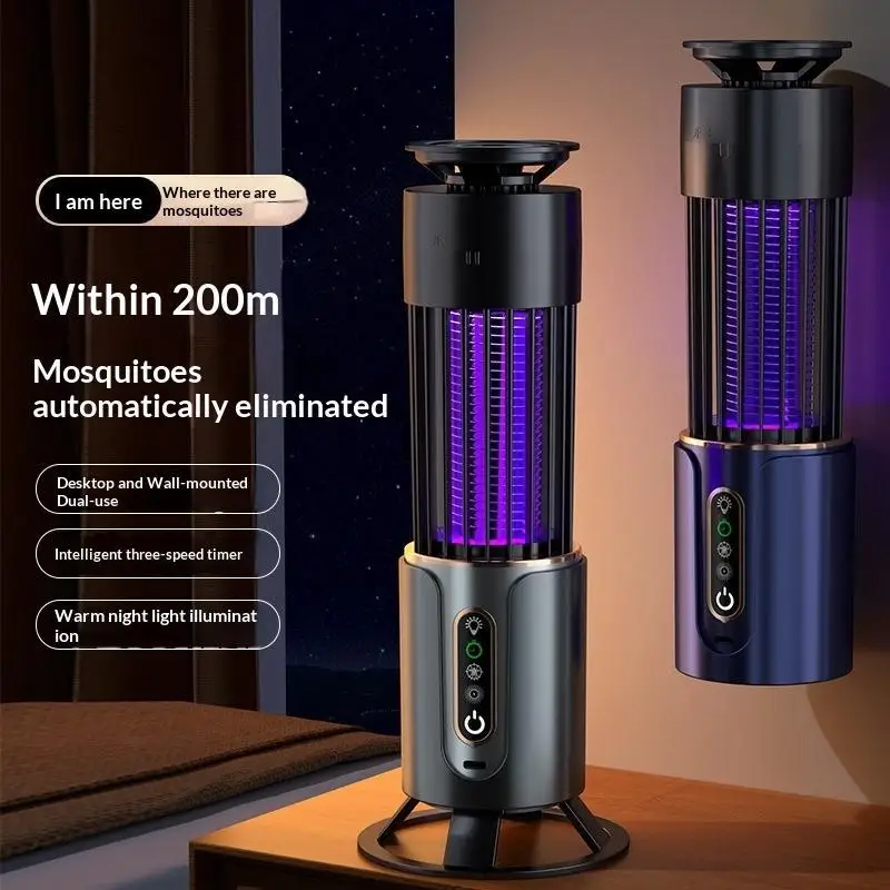 2-in-1 Anti Mosquito Killer Lamp Silent Electronic Bug Trap Safe for Baby Kids Home Bedroom Office Outdoor Use view 2