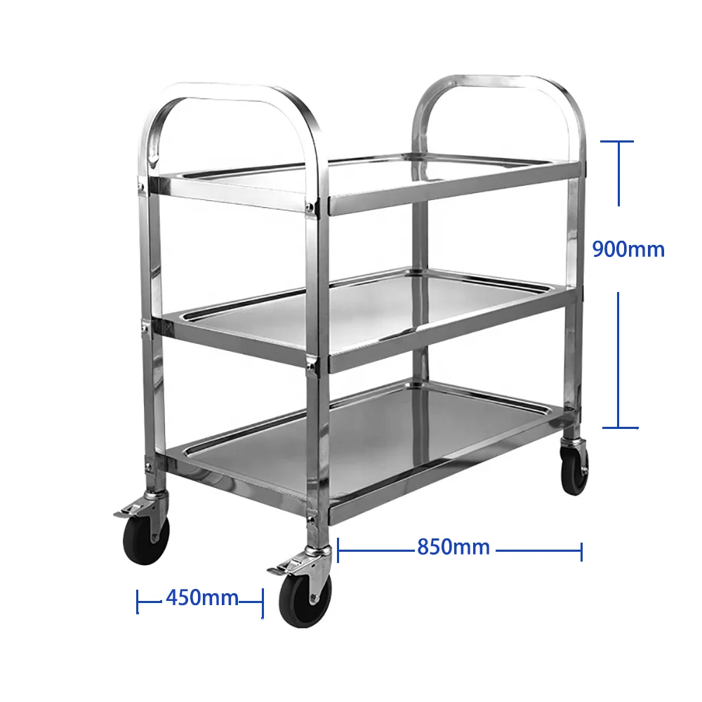 Hotel Food Service Stainless Steel Meat Trolley  Truck Food Trolley Truck Service Truck