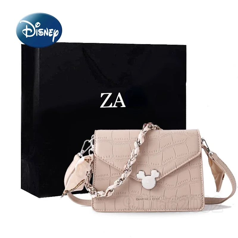 Disney's New Mickey Women's Shoulder Bag Luxury Brand Fashion Women's Bag PU High Quality Large Capacity Cartoon Crossbody Bag