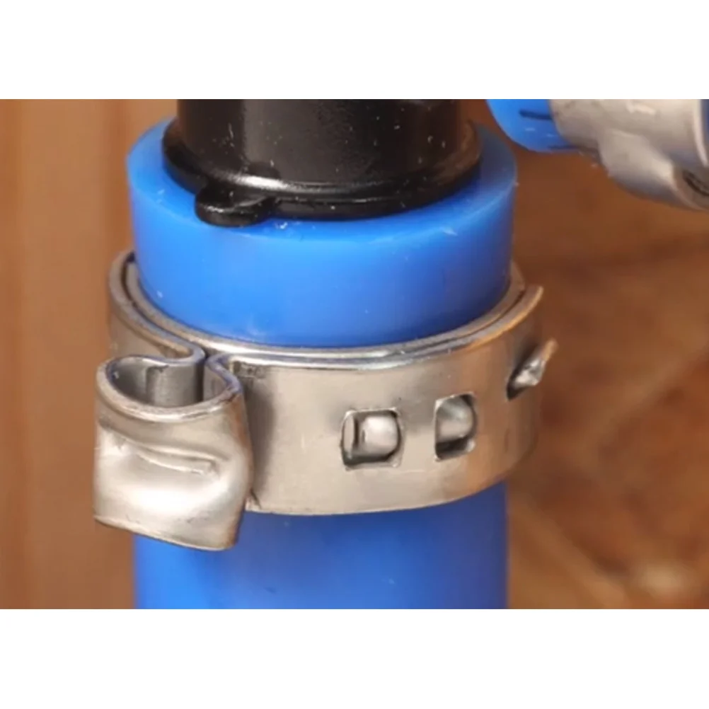 

10pcs 1 Inch Single Ear Hose Clamps Stainless Steel Heavy Duty For Gas Fuel Line Water Pipe Automotive Marine Industrial