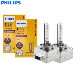 Philips-bombilla de Xenón HID D3S de 35W para faros delanteros de coche, estándar 4200K, OEM, D3 ECE 42403C1, 2 uds.