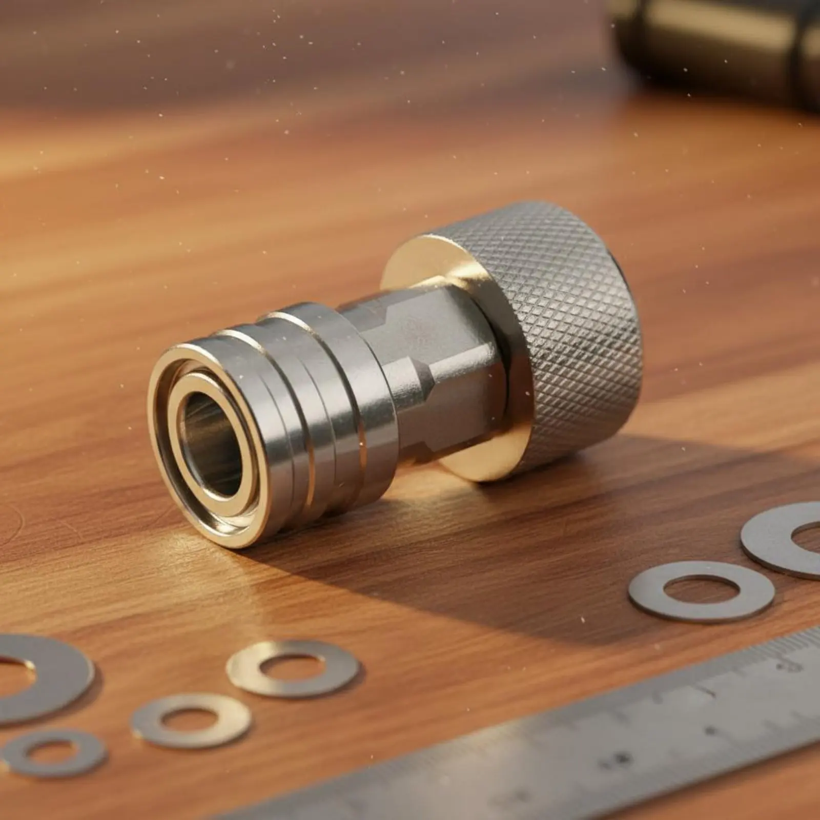 3/4 Inch to 1/4 Inch Hose Converter Stainless Steel Garden Hose Quick Connect Adapter GHT to Quick Quick-Disconnect Fitting